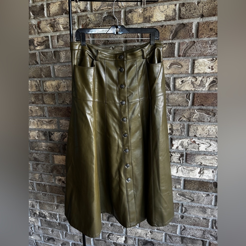 CINQ À SEPT
VEENA SKIRT - A-LINE SKIRT - DARK OLIVE Size 12 - Picture 4 of 14